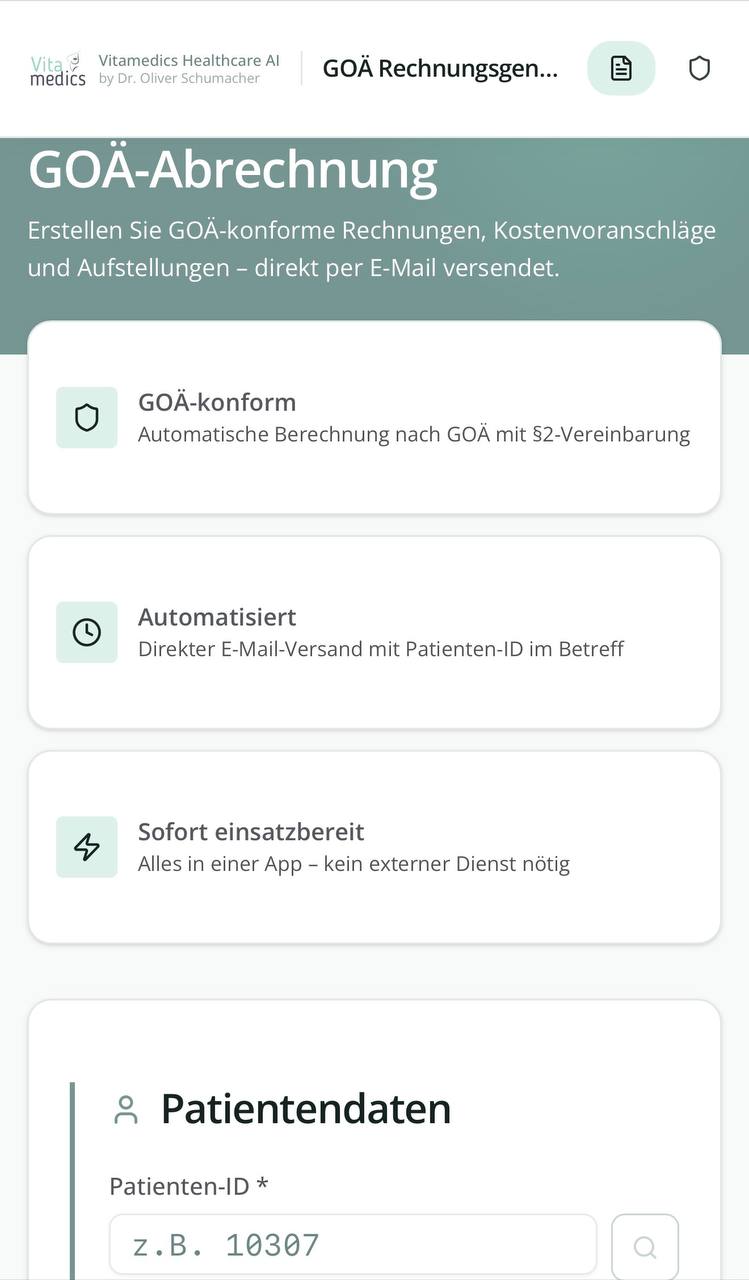 Clinisign — GOÄ-Abrechnung mit intelligenter Gebührenordnungs-KI