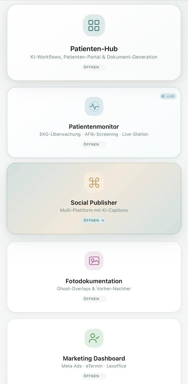 Clinisign — Klinik-Hub mit allen Apps