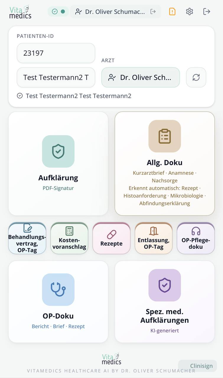 Clinisign — Patientenakte mit KI-generierten Dokumenten
